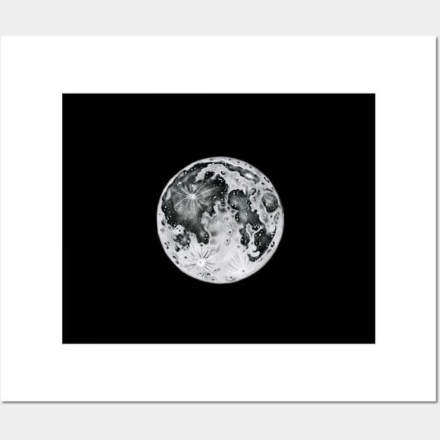 Full Moon Lunar Phase Wall Art by NewburyBoutique